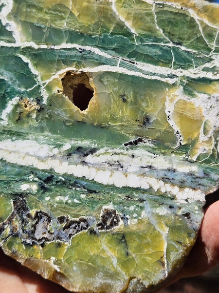 Polished Green Opal slab GRN118