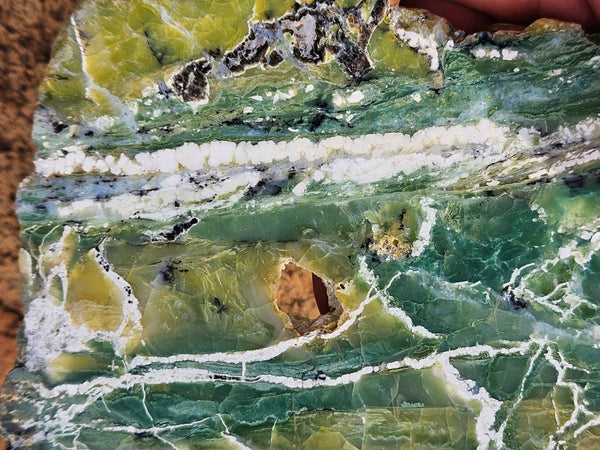 Polished Green Opal slab GRN118