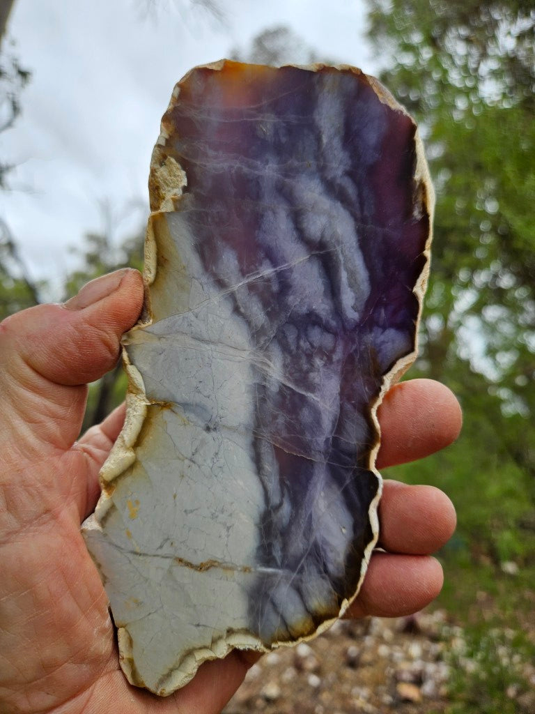 Purple Chalcedony slab PU166