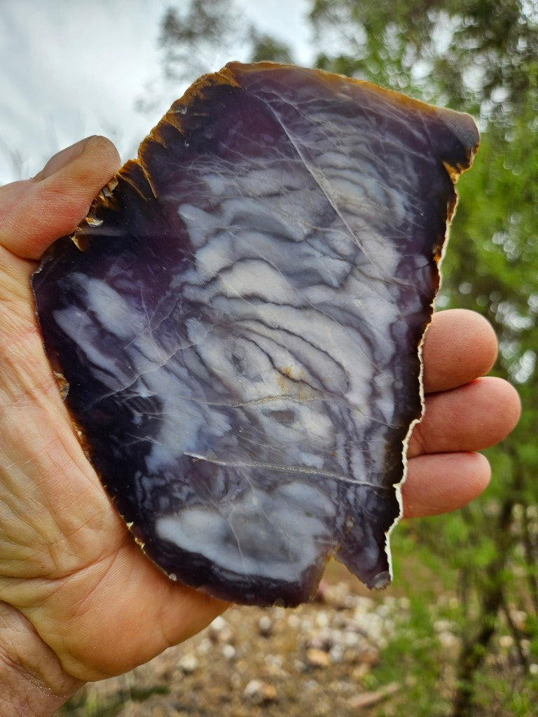 Purple Chalcedony slab PU167