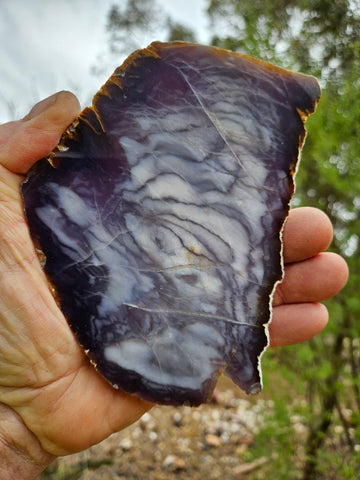 Purple Chalcedony slab PU167