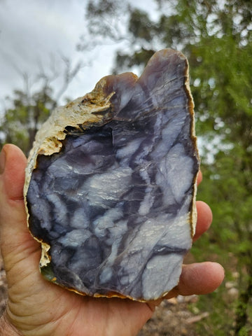 Purple Chalcedony thick slab PU169