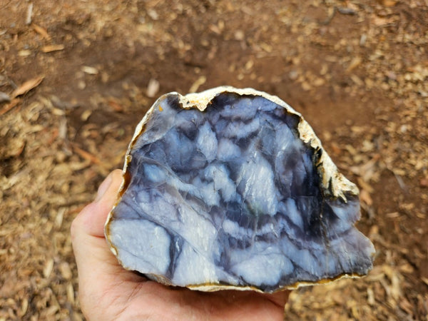 Purple Chalcedony thick slab PU169
