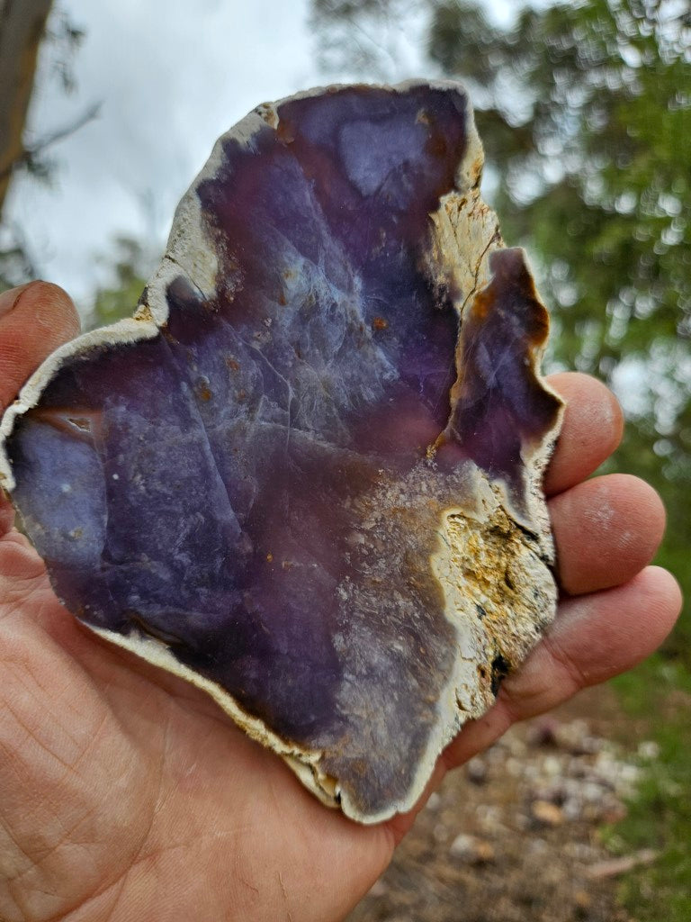 Purple Chalcedony slab PU168