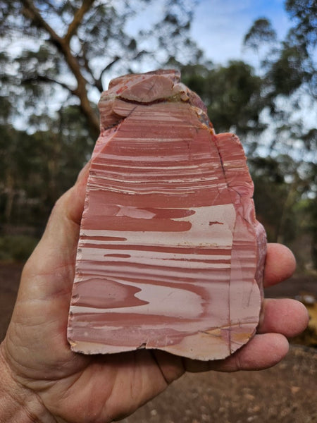 Polished Pink Opal  slab POP210
