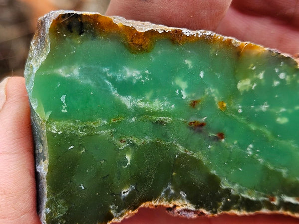 Polished  Chrysoprase slab CH499