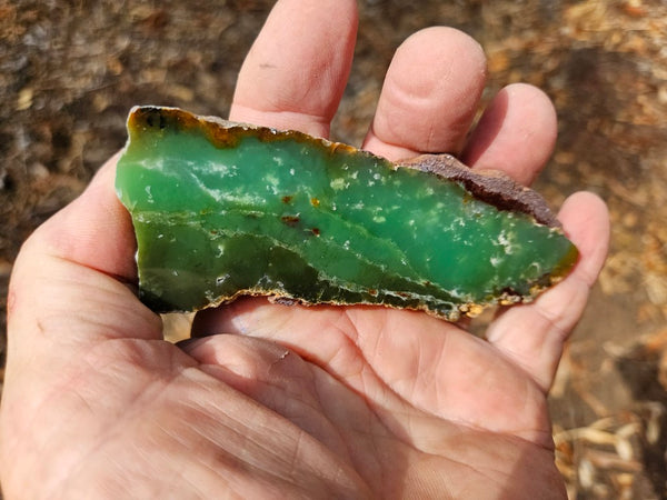 Polished  Chrysoprase slab CH499