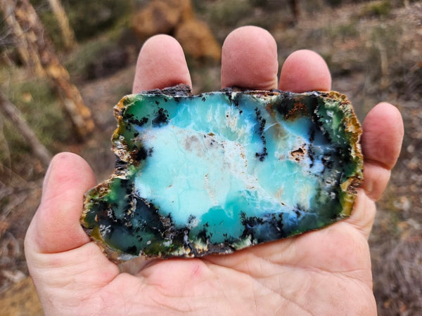 Polished  Chrysoprase slab CH502