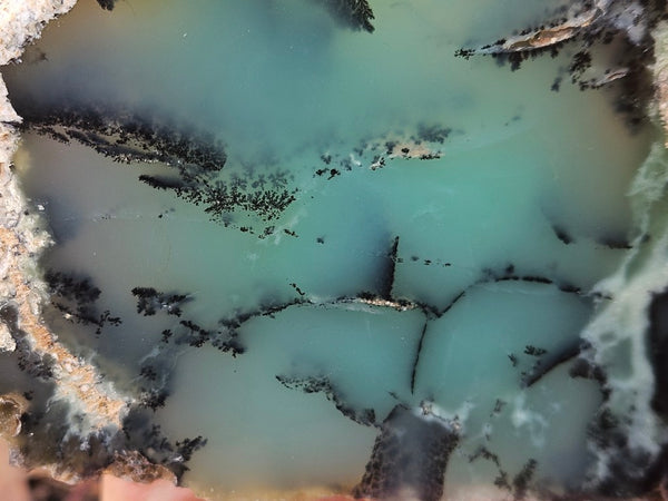Polished  Chrysoprase slab  CH501