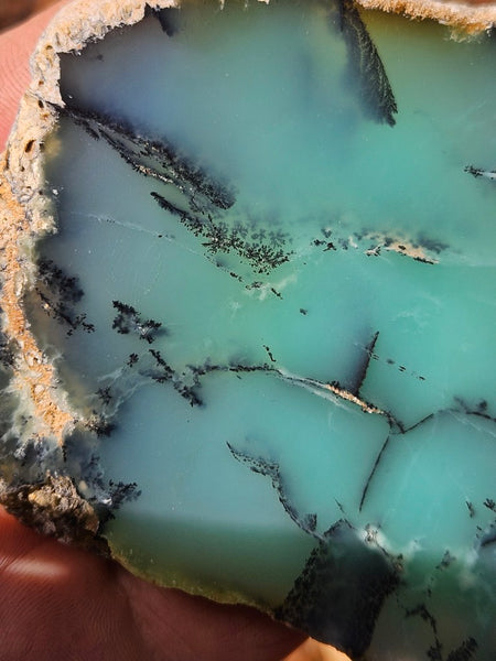 Polished  Chrysoprase slab  CH501