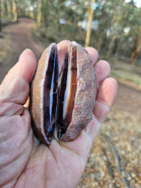 Polished Pilbara Agate pair PA226