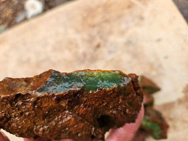 Chrysoprase rough.  CHR 215