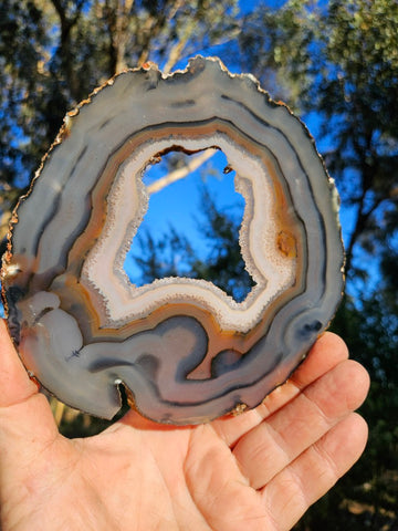 Polished Brazilian Agate slab . BA121