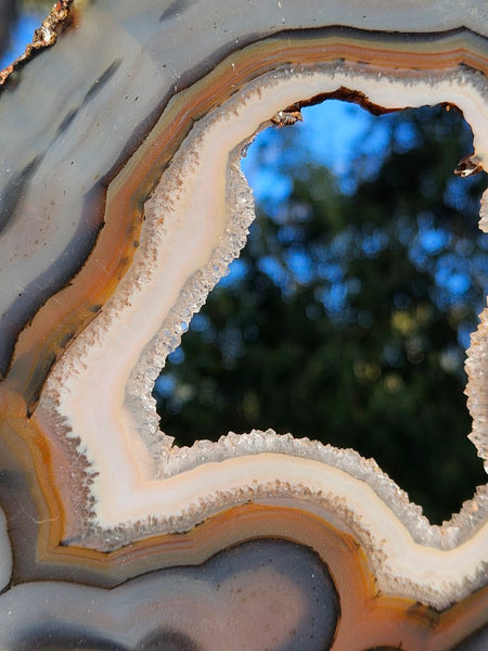 Polished Brazilian Agate slab . BA121