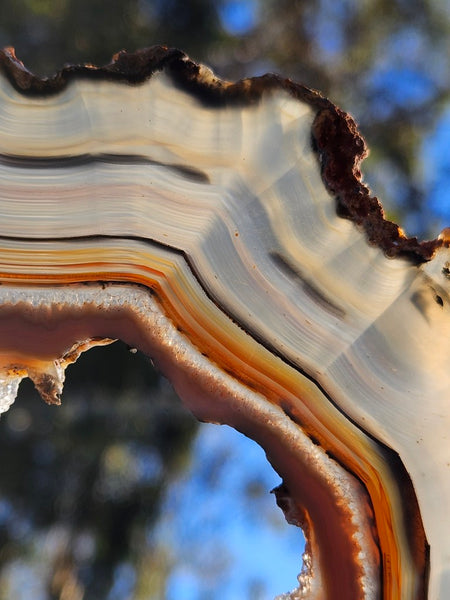 Polished Brazilian Agate slab . BA121