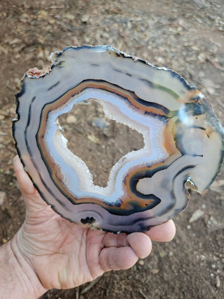 Polished Brazilian Agate slab . BA121