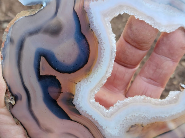 Polished Brazilian Agate slab . BA121