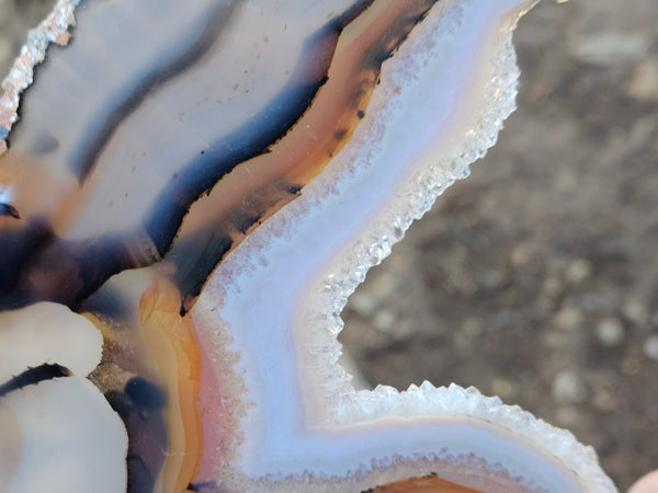 Polished Brazilian Agate slab . BA121