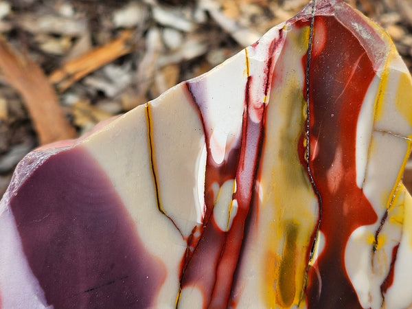Polished Mookaite display specimen MK589