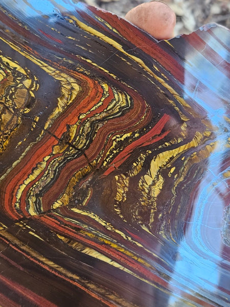 Polished Tiger Iron slab TI407