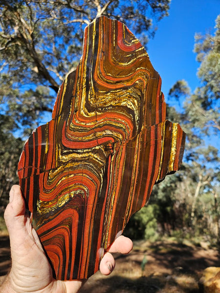 Polished Tiger Iron slab TI413