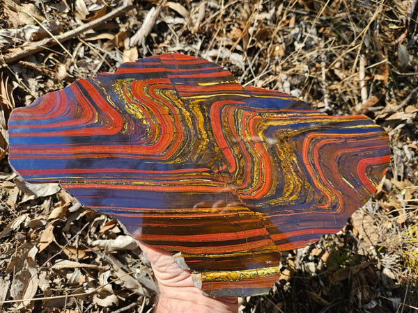 Polished Tiger Iron slab TI413