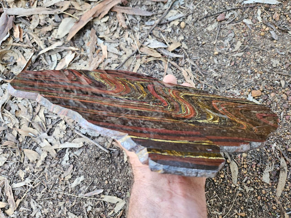 Polished Tiger Iron slab TI413