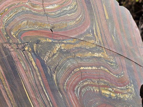 Polished Tiger Iron slab TI413