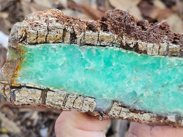 Polished  Chrysoprase slab CH503