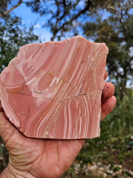 Polished Pink Opal  slab POP214