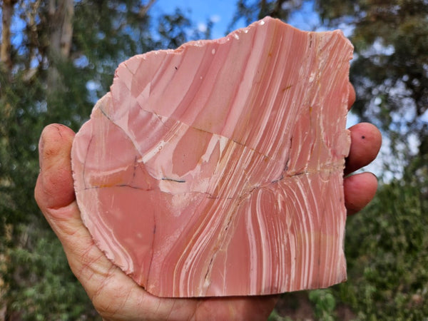 Polished Pink Opal  slab POP214