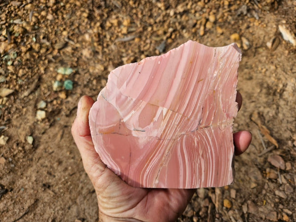 Polished Pink Opal  slab POP214