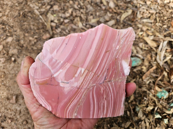 Polished Pink Opal  slab POP214