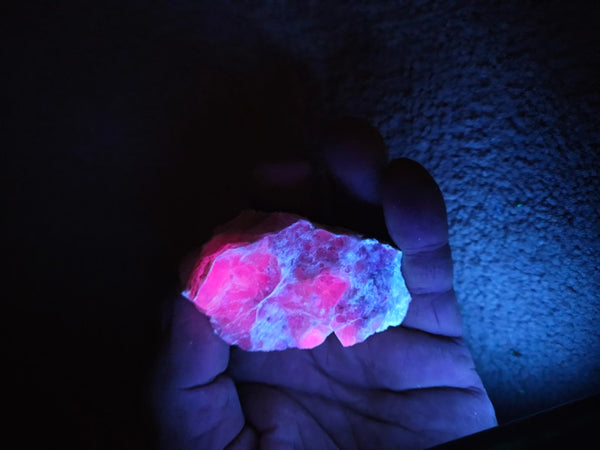 Rough Eucryptite. Fluorescent mineral specimen EUR107