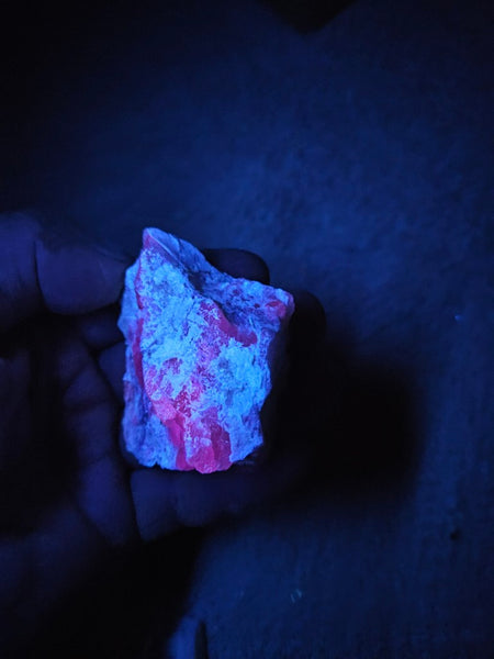 Rough Eucryptite. Fluorescent mineral specimen EUR108