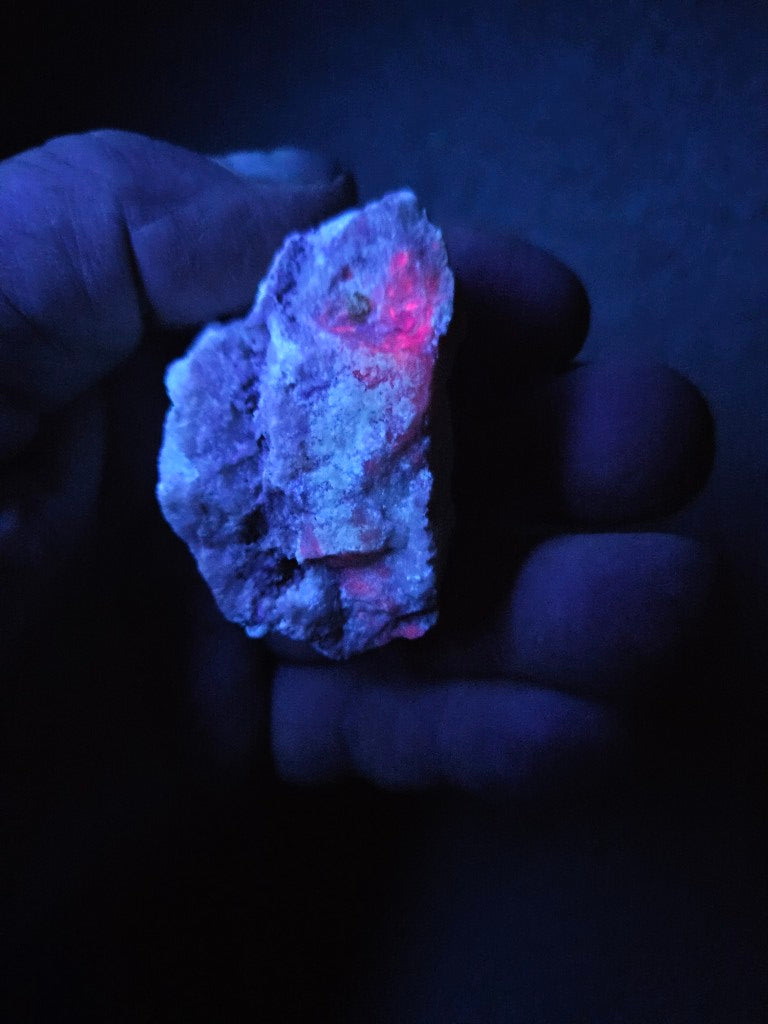 Rough Eucryptite. Fluorescent mineral specimen EUR109