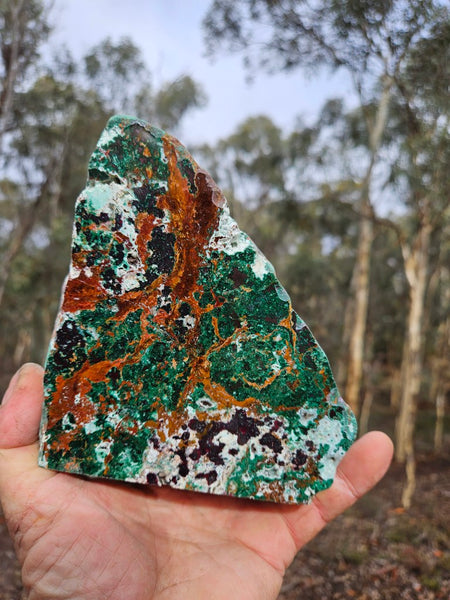 Polished De Grussa copper ore display specimen  CO143