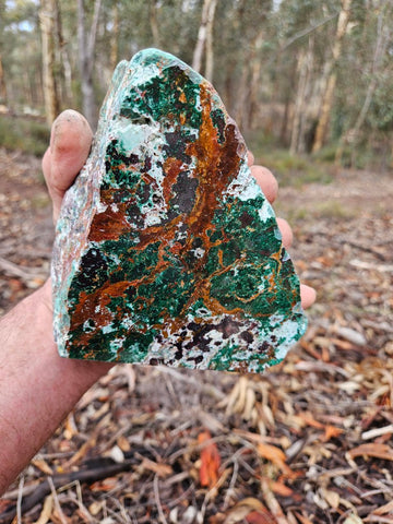 Polished De Grussa copper ore display specimen  CO143