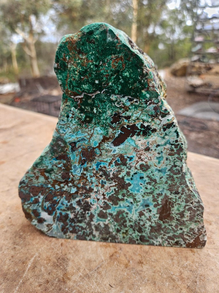 Polished De Grussa copper ore display specimen  CO144