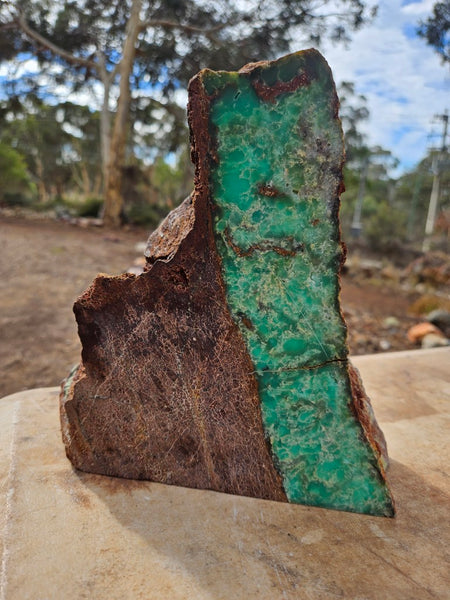 Polished  Chrysoprase  display specimen CH504