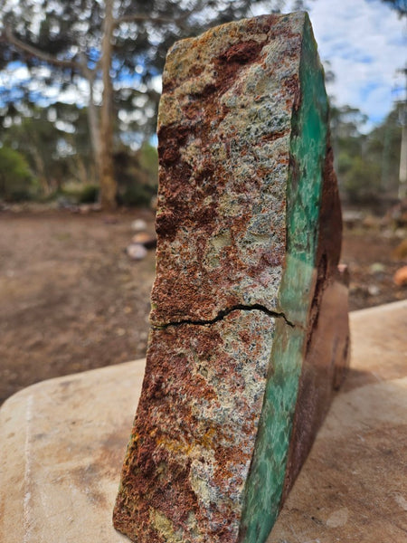 Polished  Chrysoprase  display specimen CH504
