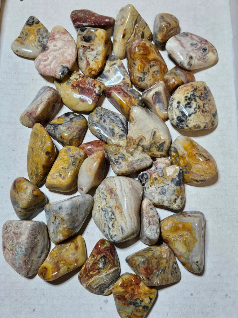 2 kg. Tumble polished Crazy Lace Agate CLT125
