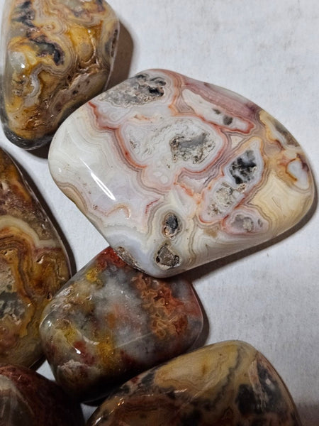 2 kg. Tumble polished Crazy Lace Agate CLT125