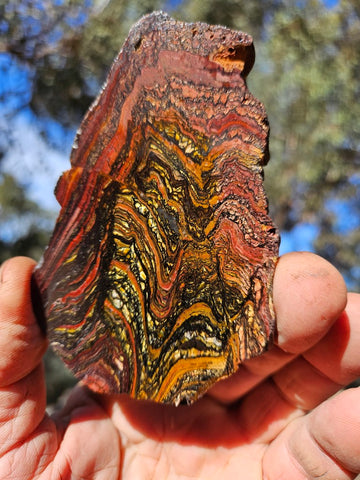 Polished Tiger Iron slab TI414