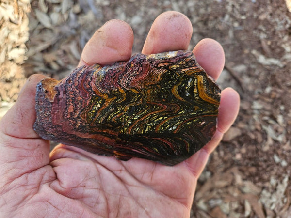 Polished Tiger Iron slab TI414