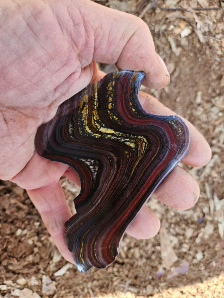 Polished Tiger Iron slab TI418
