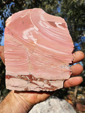 Polished Pink Opal  slab POP215