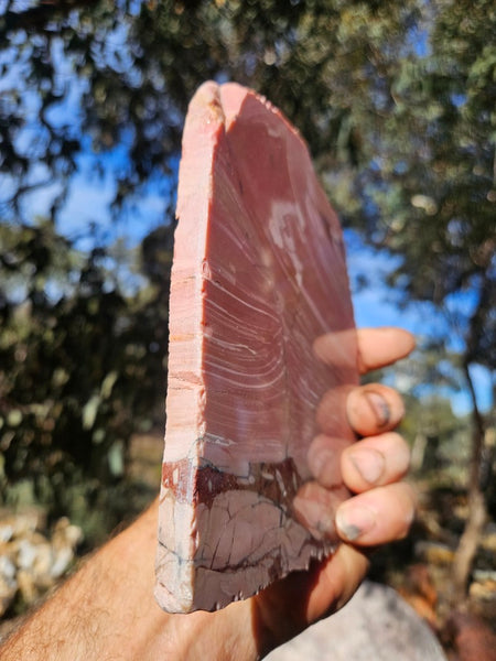 Polished Pink Opal  slab POP215