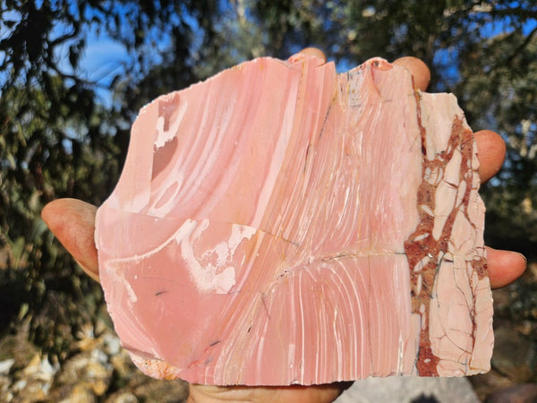 Polished Pink Opal  slab POP215