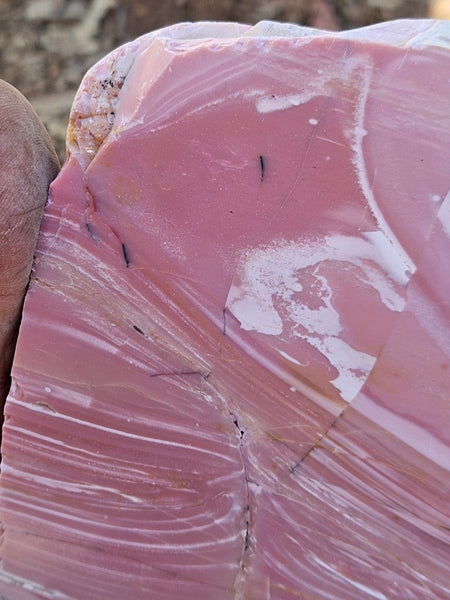 Polished Pink Opal  slab POP215